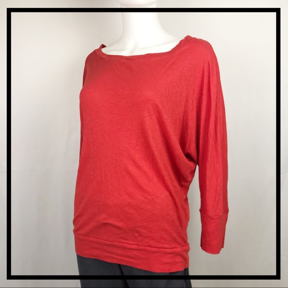 LUCY & LAUREL 3/4 Sleeve, Red Tee Size Large - Picture 4 of 4